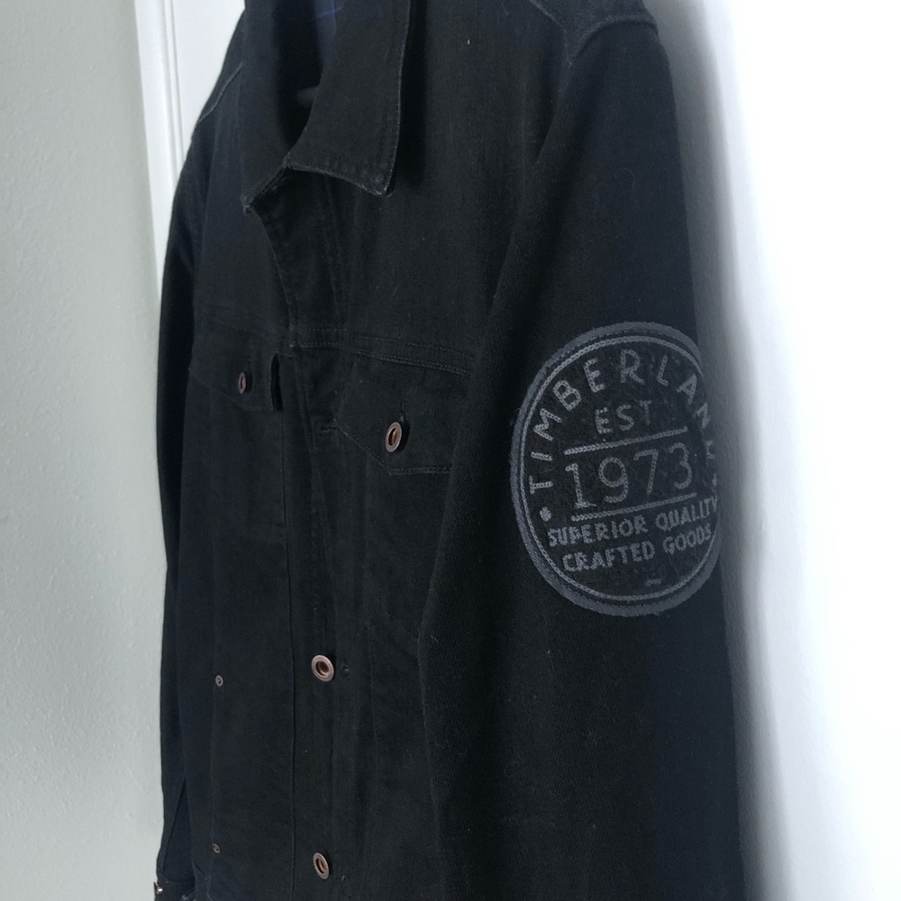 Timberland Slim Fit Denim Jacket in Black - Picture 3 of 6